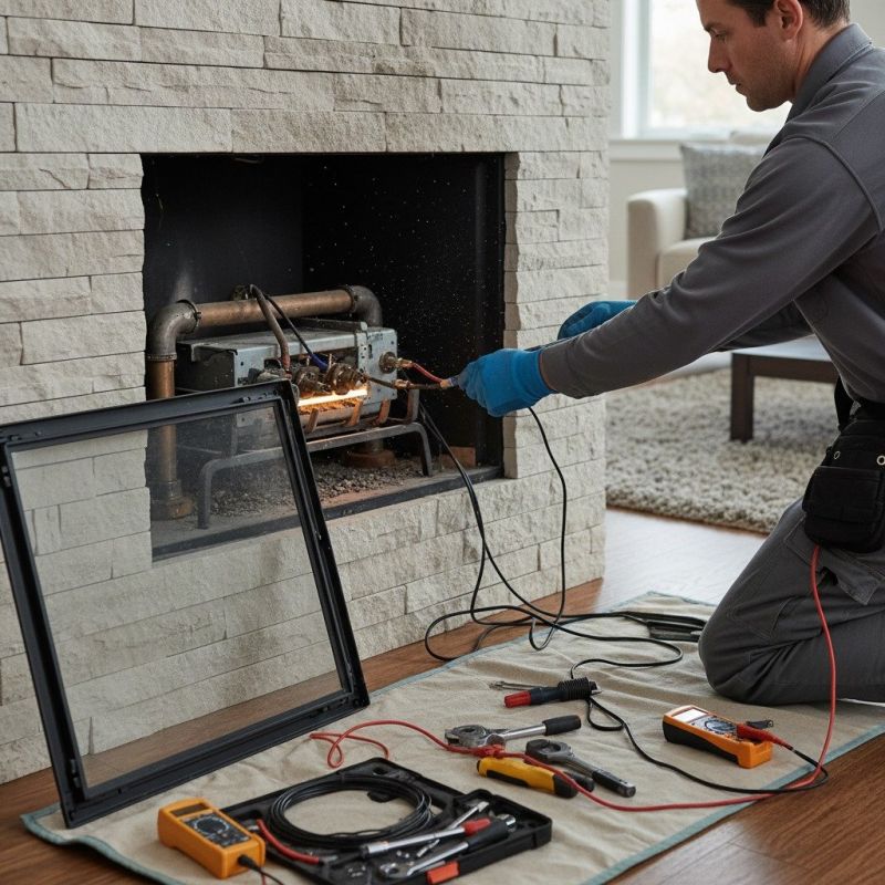 Gas Fireplace Repair detail